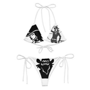 Cow Girl All-over print recycled String Bikini