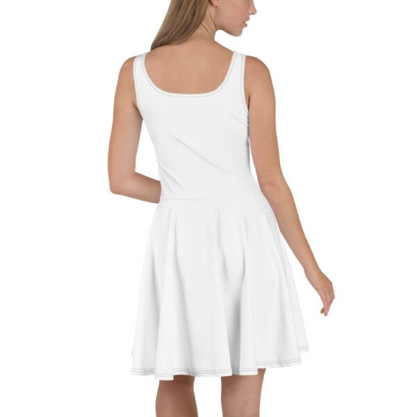 Navy Top and White Bottom Skater Dress - Image 2